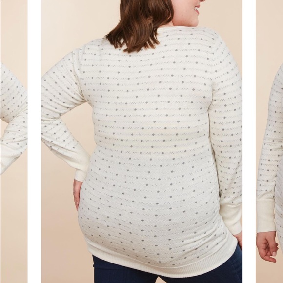 Maternity crew neck sweater top - Picture 3 of 6